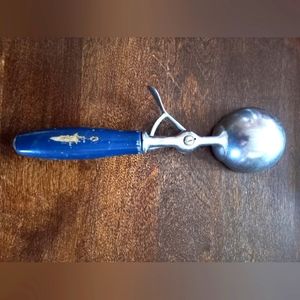 Vintage blue chippy paint ice cream scoop
